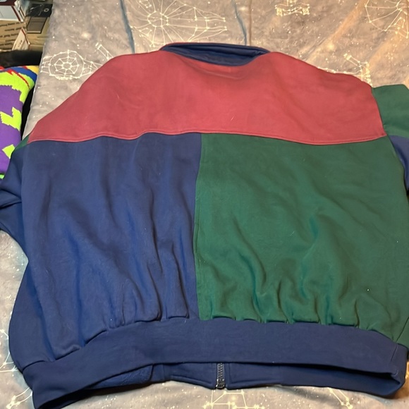 Bill Blass color blocked sweatshirt jacket - Picture 9 of 9